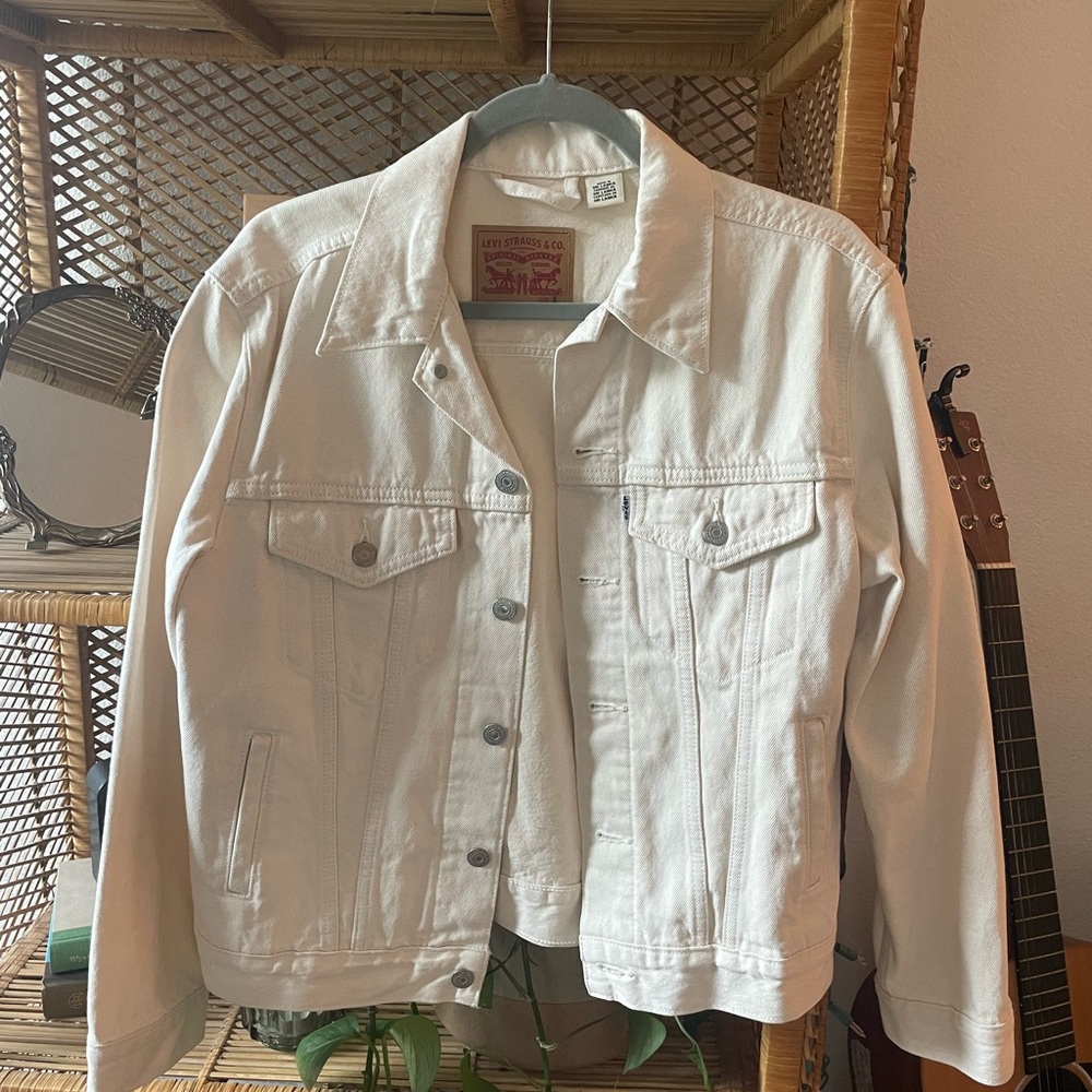 Levi's White Denim Trucker Jacket